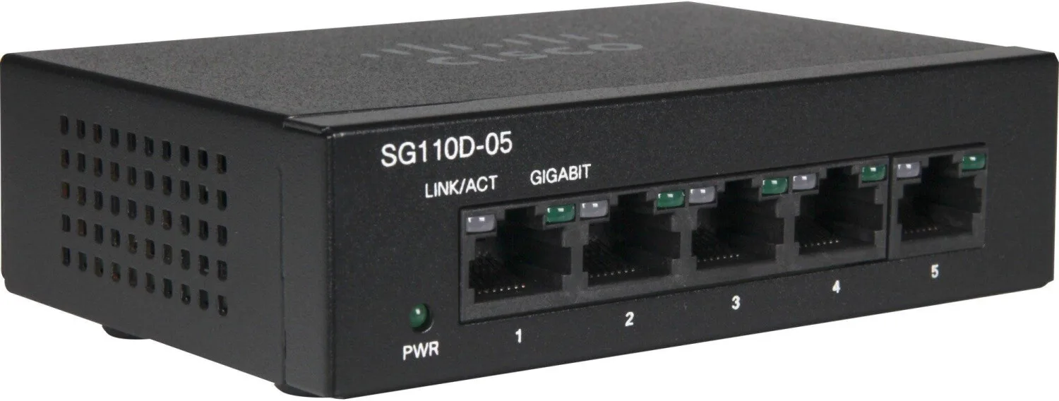 Cisco SF110D-05 5-Port 10/100 Masaüstü Kommutator SF110D-05-EU