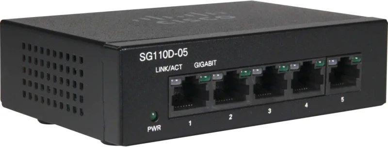 Настольный коммутатор Cisco SF110D-05 с 5 портами 10/100 SF110D-05-EU