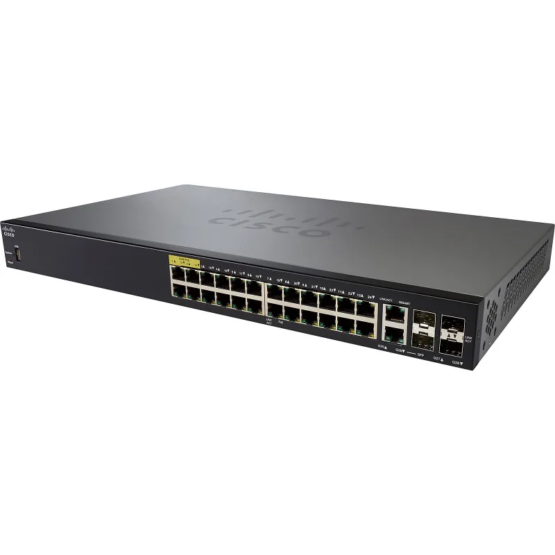 Cisco SF350-24 24-portlu 10/100 İdarəolunan Kommutator SF350-24-K9-EU